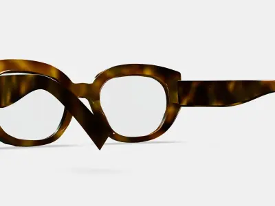 Maxine Eyeglasses in Cognac Tortoise 3D model