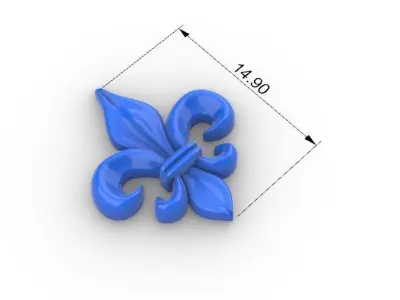 fleur de lis 3d model printable lms11 3D print model