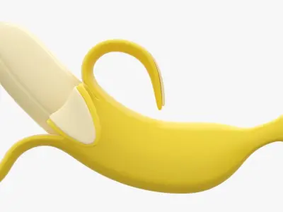 Banana fruit stylized  3D model