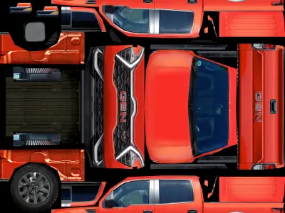 Generic Pickup v1 Low-poly 3D model