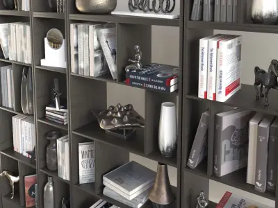 Wardrobe with decor 3D model