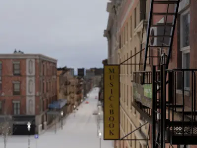 Back to Boston - Winter Urban Scene 3D model