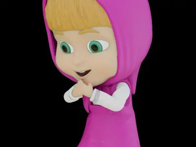 Masha and bear 3D print model