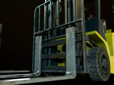 Game-Ready Liftruck with pallet Low-poly 3D model