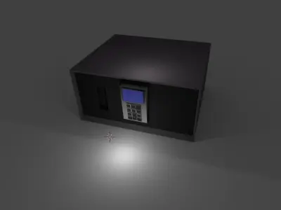  Safe mit Pin-Pad 3D model