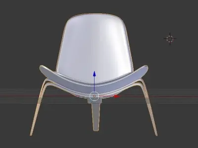 Chair with seat and back 3D model