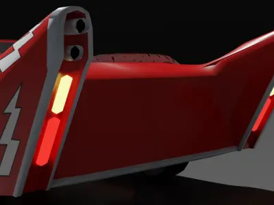 Low Poly Greaser Car Free low-poly 3D model