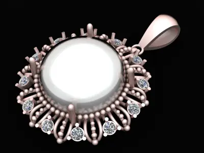 AMTIQUE RUBY PENDANT 3D PRINTALE MODEL 3D print model