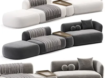 Rene Sofa by Meridiani 02 3D model