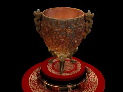 Chinese  golden treasure cup  3D model