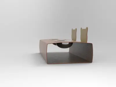 Yury Cat Food Bowl Low-poly 3D model