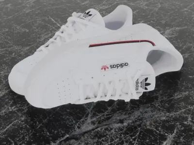 Adidas 3D Shoes - White - Ortholite Series Low-poly 3D model