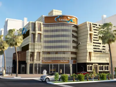 hospital building where hotel is located 3D model