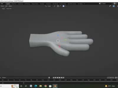 Hand nice Low-poly 3D model