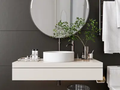 Vanity bathroom set 2 3D model