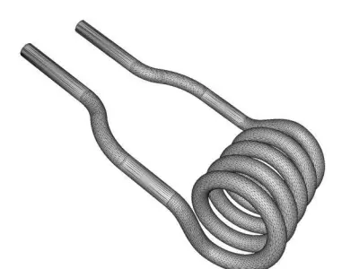 Antique Immersion Heating Coil Low-poly 3D model