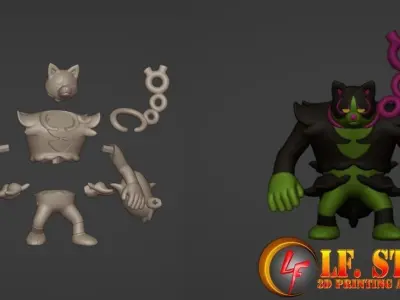 Pokemon Okidogi 3D model