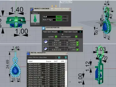 Yellow Gold stl 3dm Pendant Diamonds and Infinity Design jp0309 3D print model