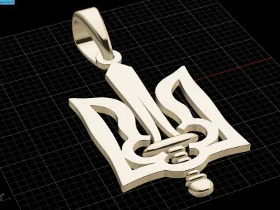 Ukrainian Trident 3D print model