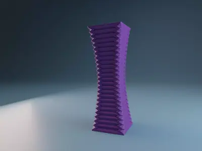 Vase geometry lines 3D print model