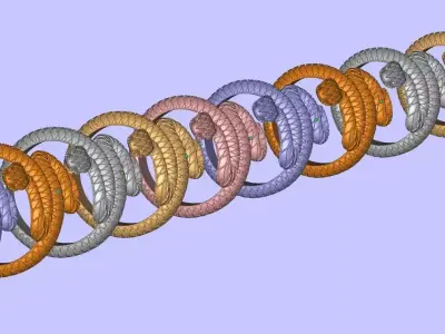 Solid Snake Ring print ready 3d model US 4 TO 13 sizes 3D print model