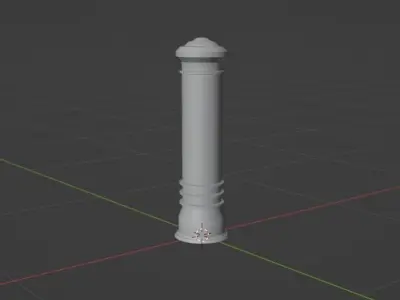 Street Bollard Free low-poly 3D model