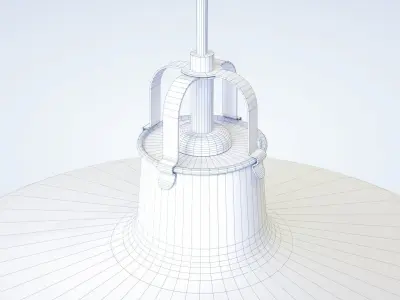 Pendant Light With Three Different Color Options Low-poly 3D model