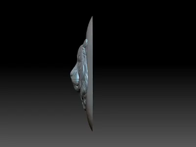 Cover with a tiger head 3D print model