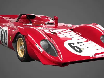 Ferrari 312 P Spyder 0868 - Classic 3D model