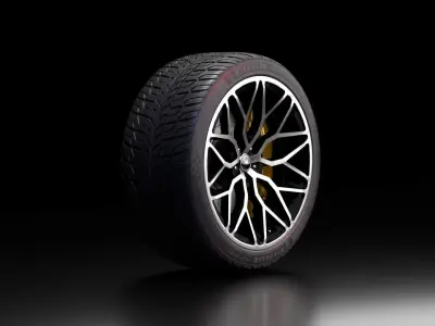 Michelin Pilot Sport Wheel and Tire 3D model