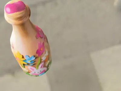 Easter Bunny Decorative Bottle Low-poly 3D model