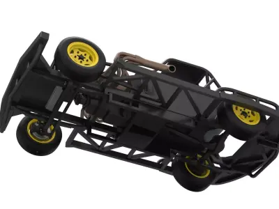 New Zealand Vintage Stock car Base Scale 1 to 25 3D print model