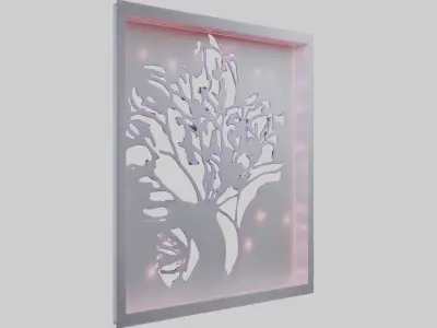 LED wall decor model Low-poly 3D model