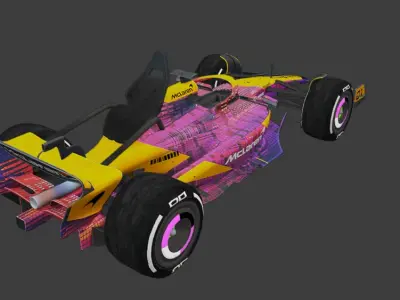 McLaren Formula 1 Team Race Car Digital pubg Low-poly 3D model
