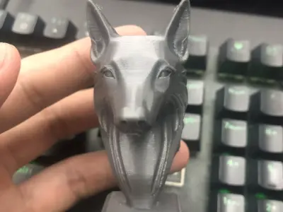 Dog head sculpture 3D print model