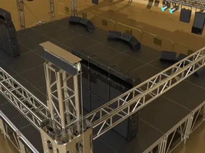 Stage Equipment Mega Pack High Detail 3D model