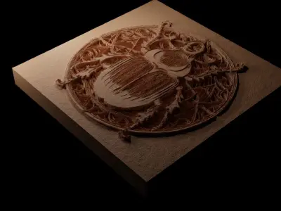 Beetle CNC 3d Print High Relief Sand Casting 3D print model