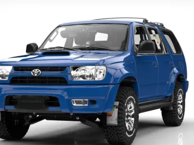 TOYOTA 4RUNNER 2002 SR5 LIMITED  Low-poly 3D model