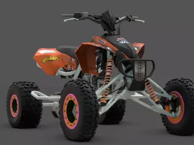  Burst 450FX  High-Speed Off-Road Bike 3D Model Low-poly 3D model