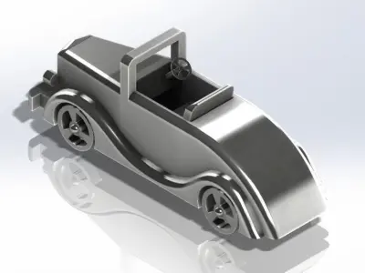old classic toy car 3D print model