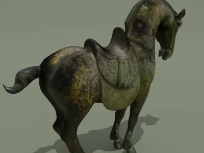 Horse Statuette Q 3D model