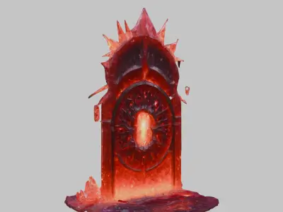 Infernal Magic Portal 3D Model Low-poly 3D model