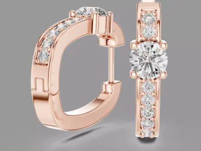 Diamond Hoops  3D print model