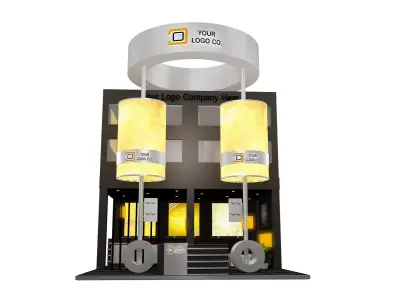  Booth Exhibition Stand a592a  3D model