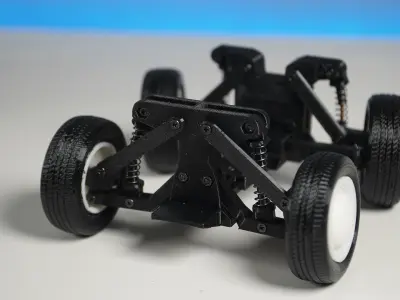 3D printed cute toy car  with suspension 3D print model