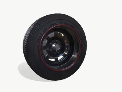 Rally wheel FS - 228 Low-poly 3D model