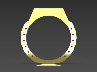 Luxury man Rolex design diamond ring model ror0050 3D print model