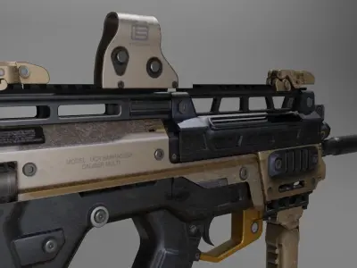  Assault rifle  Low-poly 3D model