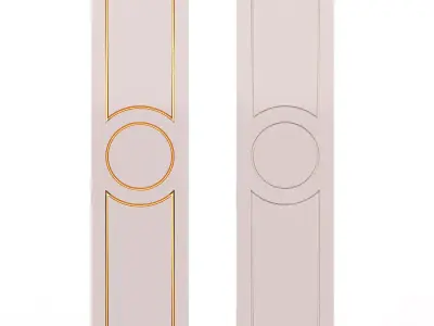 Wardrobe Door Classic 1 Low-poly 3D model