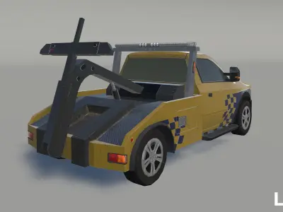 Tow Truck Low-poly 3D model by AcornAssets - Low-poly